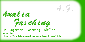 amalia fasching business card